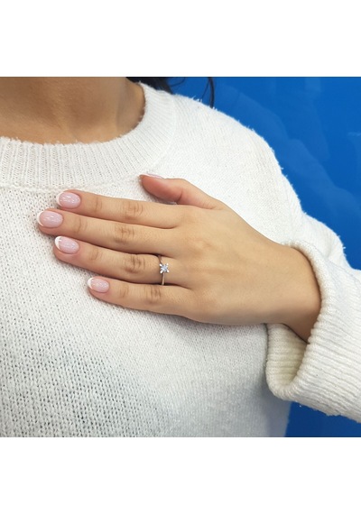 Lova E Renk 0,28 Karat Pırlanta Tektaş Yüzük - 1070126