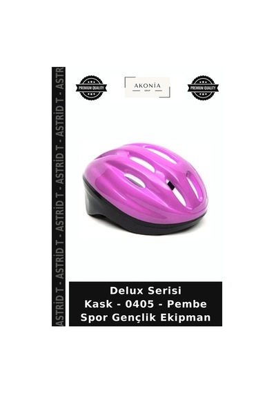 Delux Serisi Kask - 0405 - Pembe Spor Gençlik Ekipman
