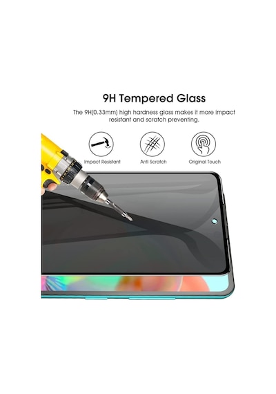 Hayalet - Realme C61 Privacy Görünmez Ekran Koruyucu Extra Koruma Kırılmaz Cam