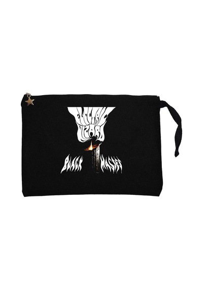 Electric Wizard Black Masses Siyah Clutch Astarlı Cüzdan / El Çantası