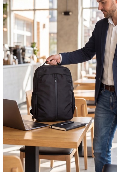 Multimission Usb Şarj Unisex Laptop Sırt Çantası Üniversite Okul Günlük Kullanım Çantası Hafif E... Siyah