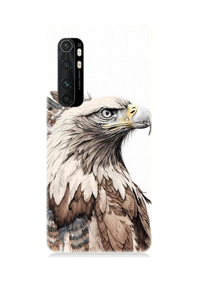Xiaomi Mi Note 10 Lite Uyumlu Savaşçı Kartal Desenli Silikon Kılıf