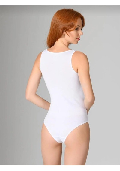 Nbb 2940 Kadın Kalın Askılı Çıtçıtlı Body 12 Adet beyaz