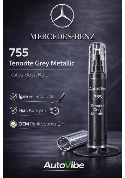 Mercedes-benz Rötuş Boya Kalemi 755 Tenorite Grey Metallic Çizik Giderici Oem Uyumlu