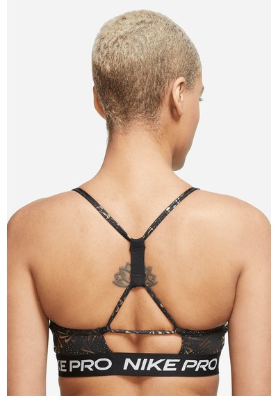 Nike Pro Dri Fit Indy Strappy Sparkle Kadın Sporcu Sütyeni Bra Büstiyer Siyah