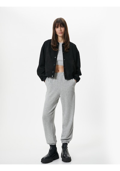 Koton Jogger Eşofman Altı Beli Lastikli Cep Detaylı Gri 4wak30080ek 4WAK30080EK031 Gri