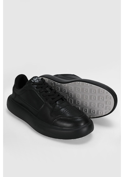 Lufian Mateas Erkek Deri Sneaker Ayakkabı Siyah Siyah 112230251100100 Siyah