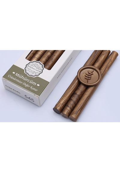 Mühür Mumu Çubuk 11mmx120mm 10lu Paket Model:545 AÇIK BRONZ ALTIN