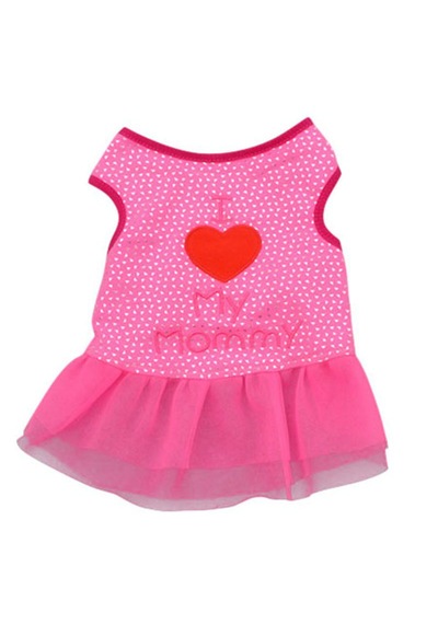 Köpek Ve Kedi İçin Love My Mommy Pembe Kıyafet Kostüm Köpek Ve Kedi İçin Love My Mommy Pembe Kıyafet Kostüm