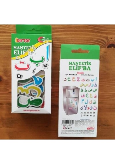 Manyetik Elif Ba 40 Parça Arapça Alfabe Eğitici Magnet Figürler