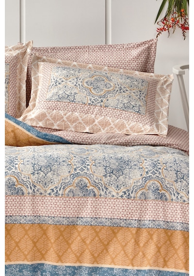 Yataş Bedding Delissa Çift Kişilik Ranforce Nevresim Seti - Mavi