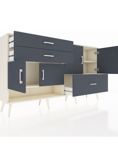 Arges Konsol 3 Raflı 3 Çekmeceli 4 Kapaklı 176x30x99 Aytaşı-antra Aytaşı-antrasit Arges Konsol 3 Raflı 3 Çekmeceli 4 Kapaklı 176x30x99 Aytaşı-antra Aytaşı-antrasit