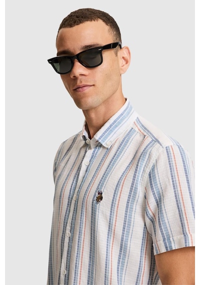 U.S. Polo Assn. U.s. Polo Assn. Erkek Dokuma Gomlek Pu-10191 Lacivert