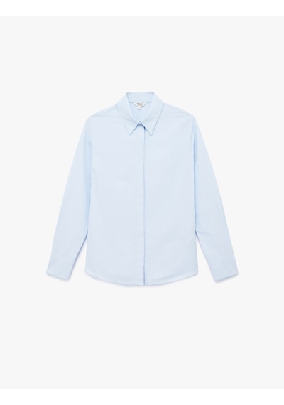 Koton Regular Fit Klasik Yaka Uzun Kollu Poplin Gömlek Açık İndigo 6wak60095uw Açık İndigo Koton Regular Fit Klasik Yaka Uzun Kollu Poplin Gömlek Açık İndigo 6wak60095uw Açık İndigo