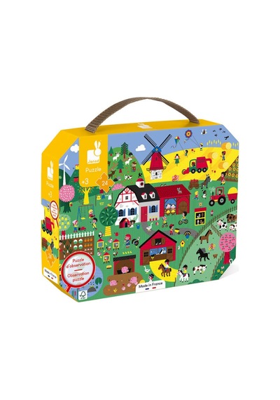 Janod 24 Parça Çantalı Puzzle Ve Bulmaca Çiftlik