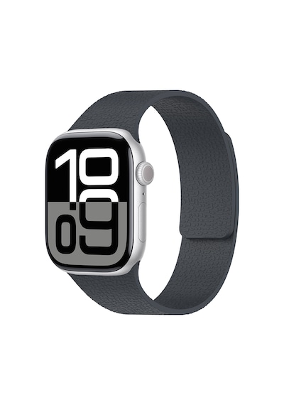 Watch 10 42mm Mkst Krd-136 Kabartma Desenli Silikon Kordon - Turuncu