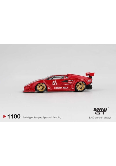 Mini Gt 1100 1/64 Lamborghini Countach Lb-works Red