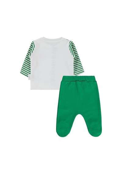 Nova Baby Karpuz Kokulu Önden Açık 1-6 Ay Pijama Takımı - Ekru