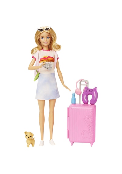 Barbie Seyahatte Bebeği Ve Aksesuarları (HJY18)