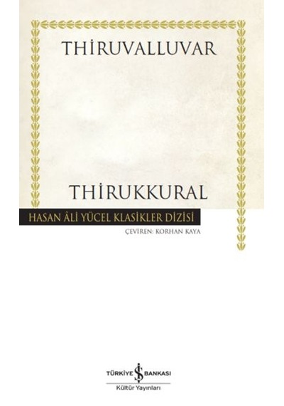 Thirukkural - Hasan Ali Yücel Klasikleri - Yqbx-627862
