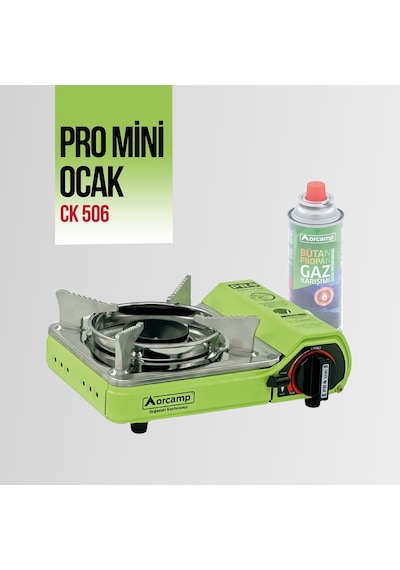 Orcamp CK-506 Mini Tekli Kamp Ocak Çantalı Sönme Emniyetli Yeşil