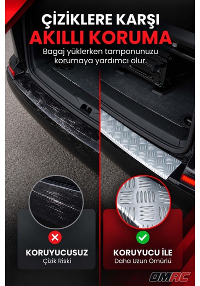 Opel Movano B 2010-2021 Uyumlu Mat Arka Tampon Eşiği Alüminyum Siyah