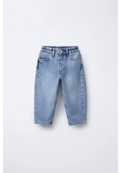 Çocuk Rahat Kesim Denim Pantolon Mavi