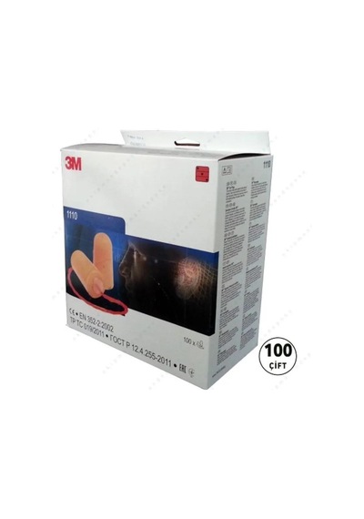 3m 1110 İpli Kulak Tıkacı 100 Çift