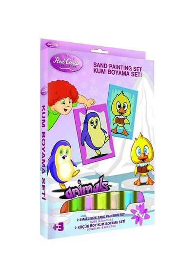 Eğitici Ve Eğlenceli Kum Boyama Seti-red Castle Penguen & Ördeki Ds-205