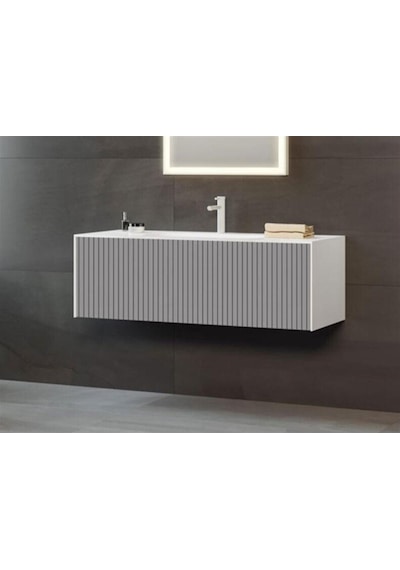 Orka Cube 120 Alt Modül + Lavabo Modul Mat Gri Diğer Orka Cube 120 Alt Modül + Lavabo Modul Mat Gri Diğer