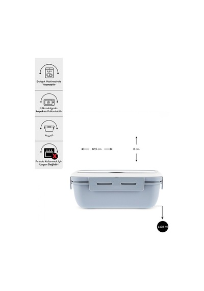 Karaca  Fusca Çatal Kaşıklı Lunch Box Gri