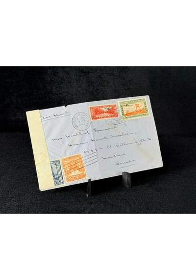 Guatemala 1943 Postadan Geçmiş 1,3 Centavos Ve 5,15 Centavos Correo Aereo Pullu Zarf