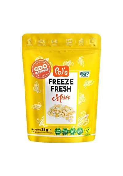 Pol S Freeze Fresh Dondurularak Kurutulmuş Mısır 25 Gr 25 G