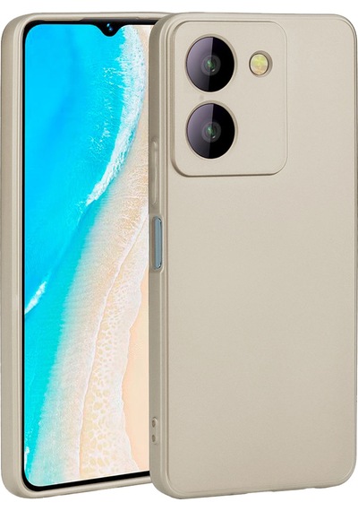 Vivo Y36 4g Kılıf Tchs Premier Silikon Kapak - Gold Gold