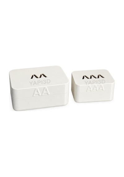 Yapı3d Aa Aaa Pil Saklama Kutusu İkili Set Pil Düzenleyici Organizer Şarjlı Ve Standart Piller