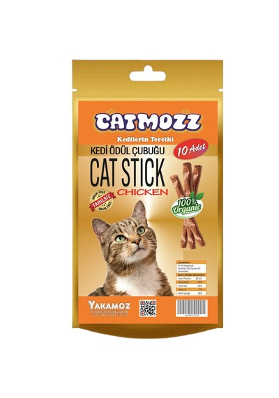 Catmozz Stick Tavuklu Kediler İçin Ödül Çubuğu 10'lu