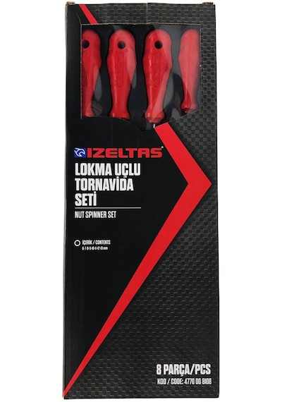 İzeltaş Lokma Uçlu Tornavida Seti 8 Parça 4770008108