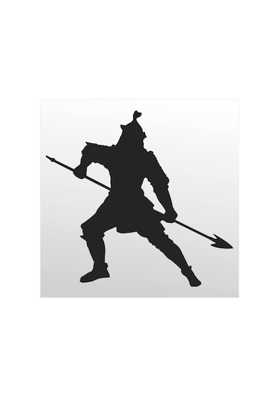 Folyo Sticker Mızrak 60cm Uzunluk Siyah