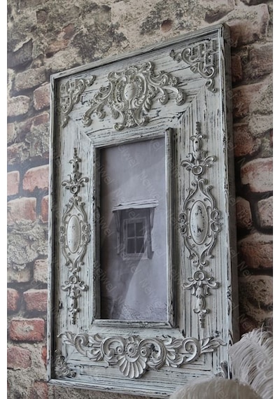 Neiwel Vintage Azes Resim Ve Ayna Çerçevesi Beyaz