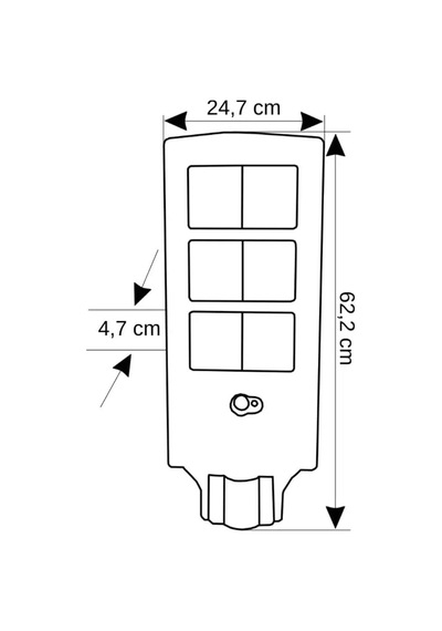 Tr 250w Güneş Enerjili Sokak Aydınlatma Lambasi Ct-4641 ANTRASİT