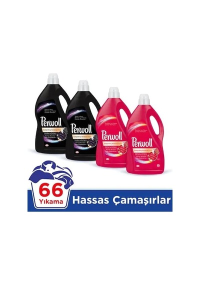 Perwoll Siyahlar İçin Sıvı Çamaşır Deterjanı 2 x 4 L + Renkliler İçin Sıvı Çamaşır Deterjanı 2 x 4 L