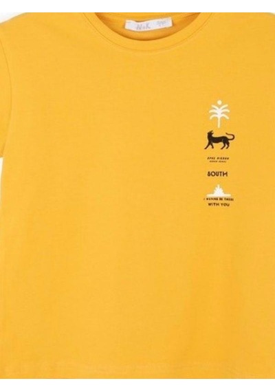 Nk Kids Erkek Çocuk Kaplan Baskılı Tshirt-13960-hardal Hardal