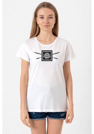 The Wheel Of Time Aiel Beyaz Kadın Bisikletyaka Tshirt Beyaz