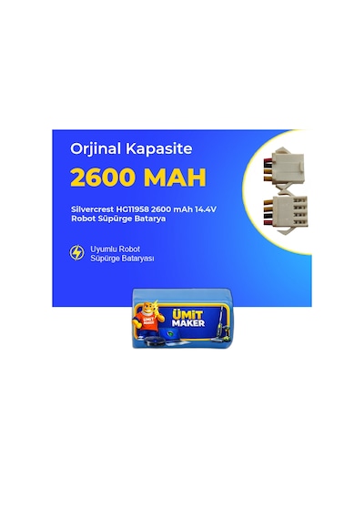 Silvercrest Hg11958 2600 Mah 14.4v Robot Süpürge Batarya