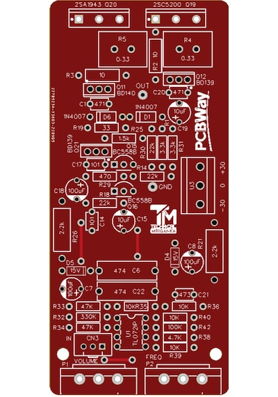 100 Watt Subwofer Amfi Devre Kartı 2sc5200-2sa1943-4558d