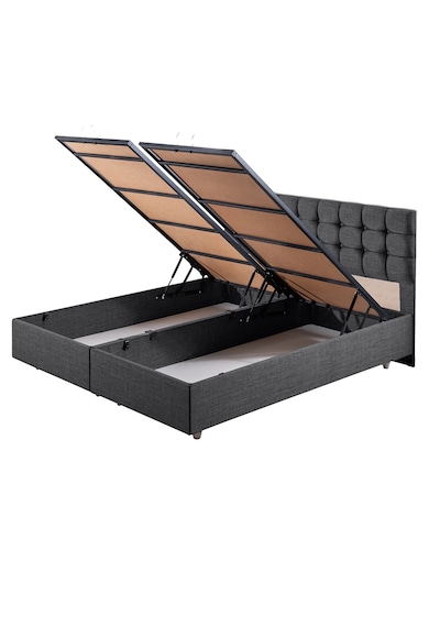 Venedik İkili Set, Venedik Çift Kişilik Baza Başlık Seti Antrasit 180 x 200