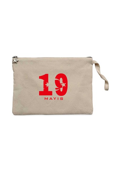 19 Mayıs Krem Clutch Astarlı Cüzdan / El Çantası
