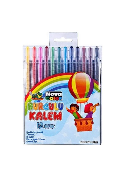 Nova Color Mum Pastel Boya Silinebilir Yuvarlak 12 Renk Nc-2122