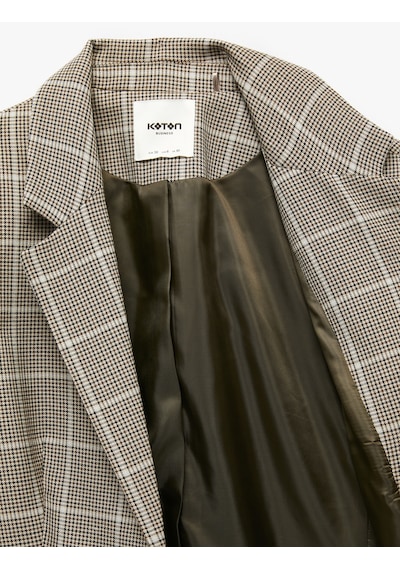 Koton Regular Fit Uzun Kollu Klasik Yaka Cepli Düğmeli Ekose Blazer Ceket Kahverengi Ekose 7wak50139uw Koton Regular Fit Uzun Kollu Klasik Yaka Cepli Düğmeli Ekose Blazer Ceket Kahverengi Ekose 7wak50139uw