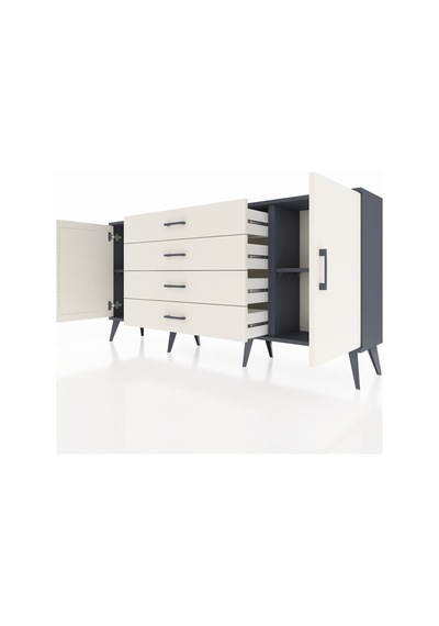 Arges Konsol 2 Raflı 4 Çekmeceli 2 Kapaklı 176x30x83 Antrasit-aytaşı/aytaşı Aytaşı/aytaşı Arges Konsol 2 Raflı 4 Çekmeceli 2 Kapaklı 176x30x83 Antrasit-aytaşı/aytaşı Aytaşı/aytaşı